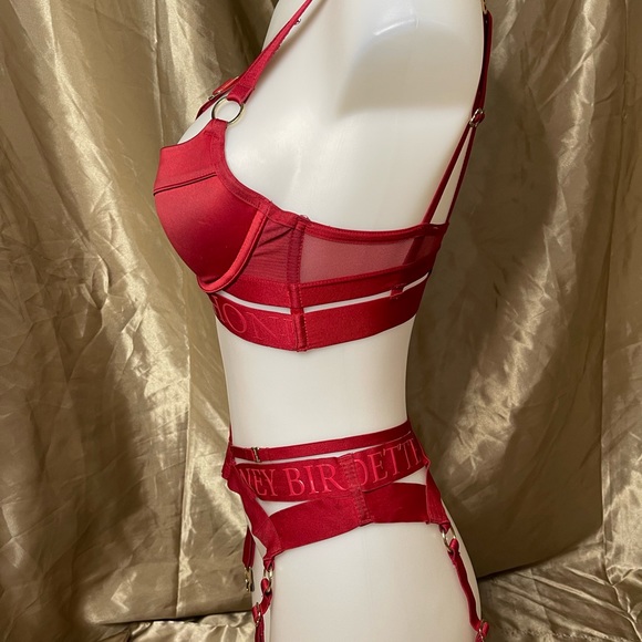 Honey Birdette Elvis Red Bra - Picture 2 of 8